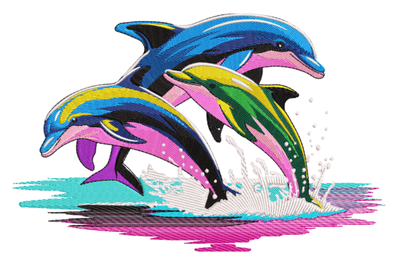 Dolphin Family: A Festive Marine Embroidery Review
