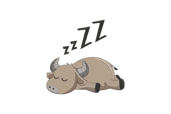 Sleeping Lazy Buffalo Embroidery Design Review